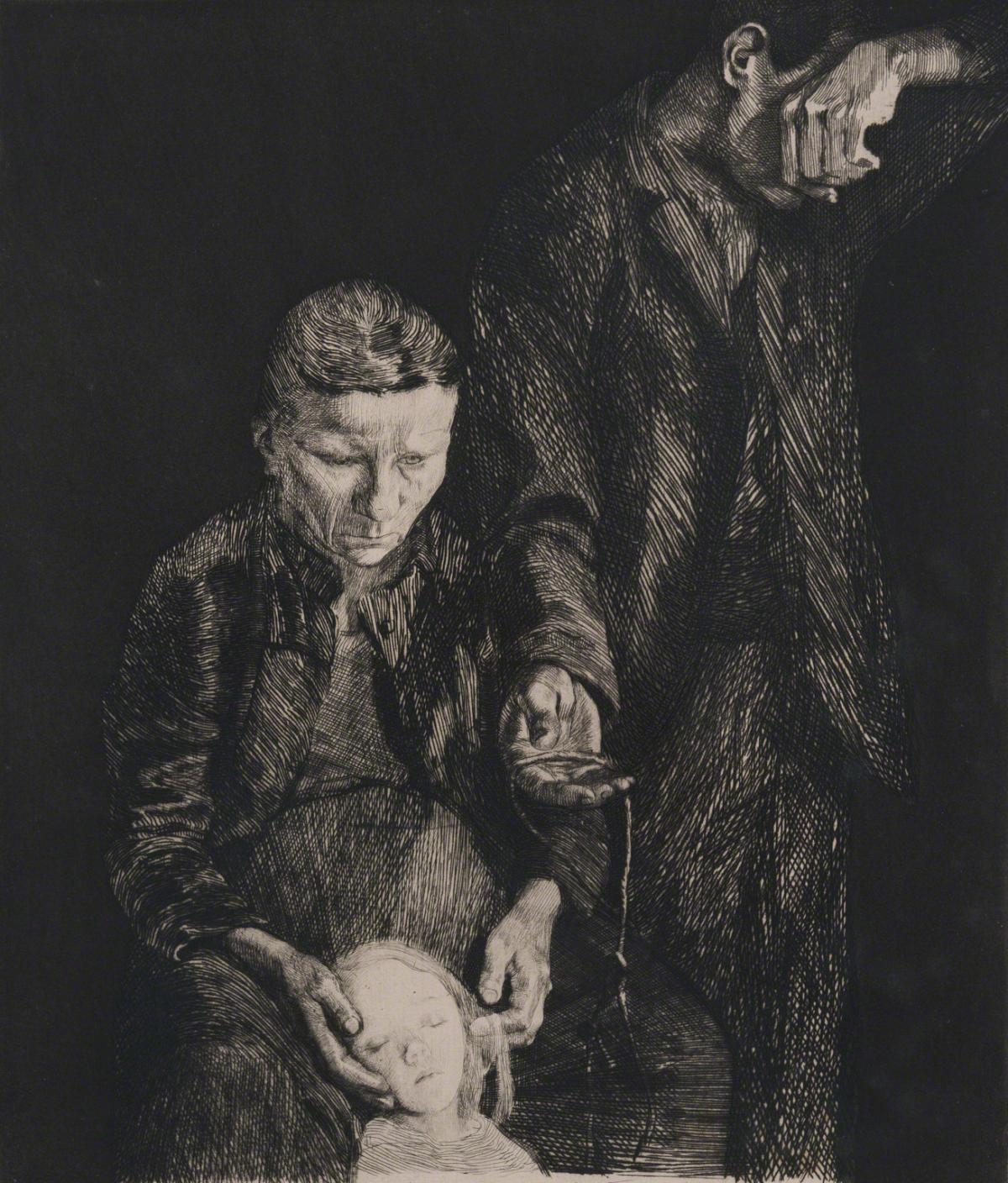 Käthe Kollwitz, Zertretene (The Downtrodden), 1901.