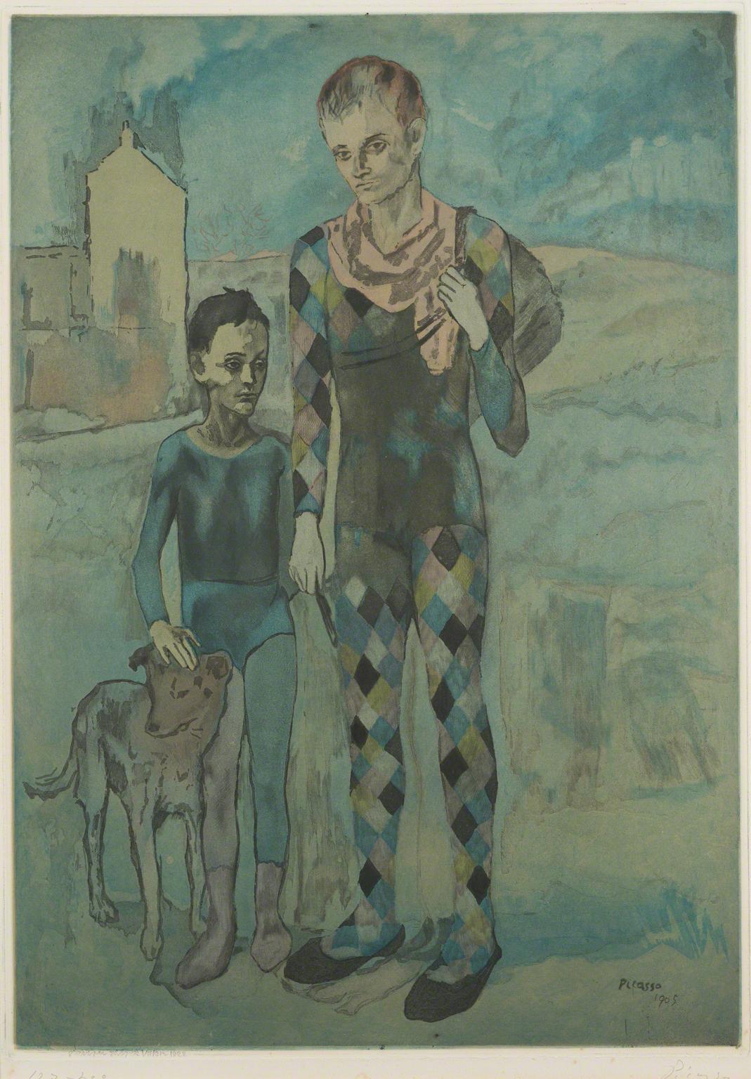 Villon, Jacques; Picasso, Pablo, Les Saltimbanques or Acrobats, 1922.