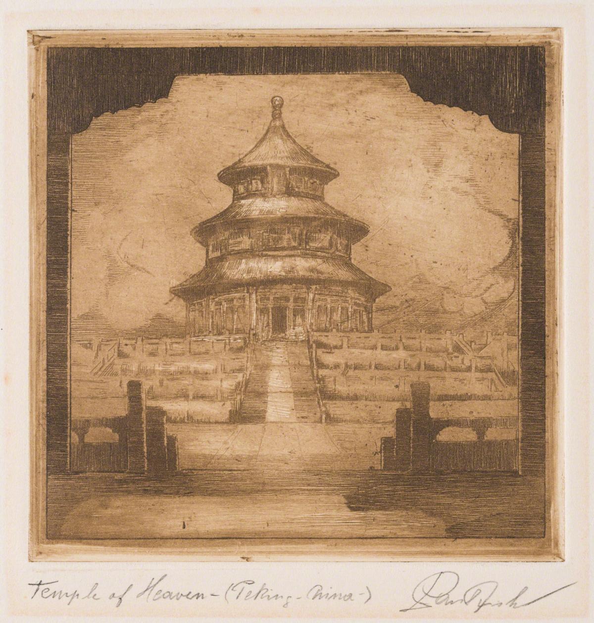 Paul Fisher, Temple of Heaven, Peking China, not dated.