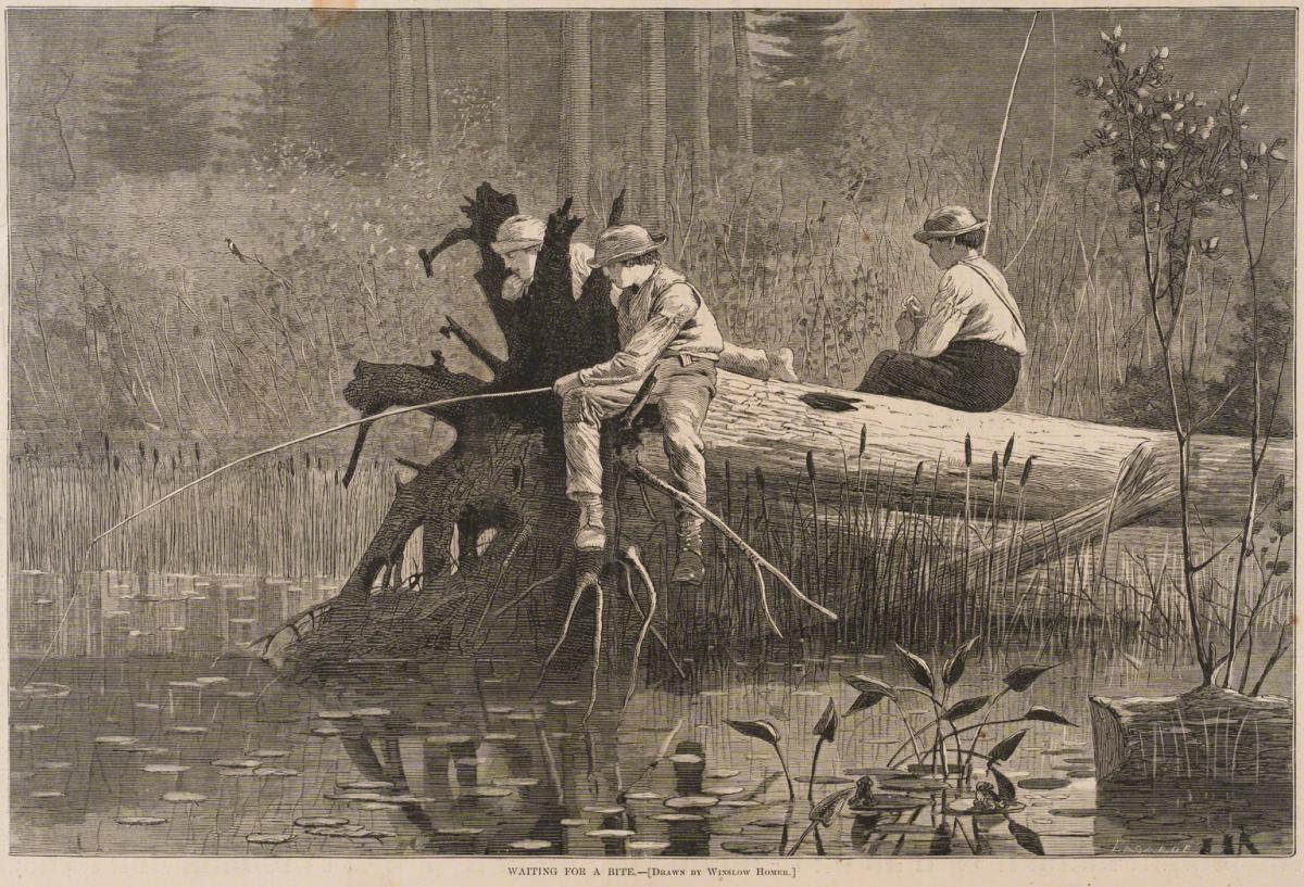 Winslow Homer, Waiting for a Bite, 1874.