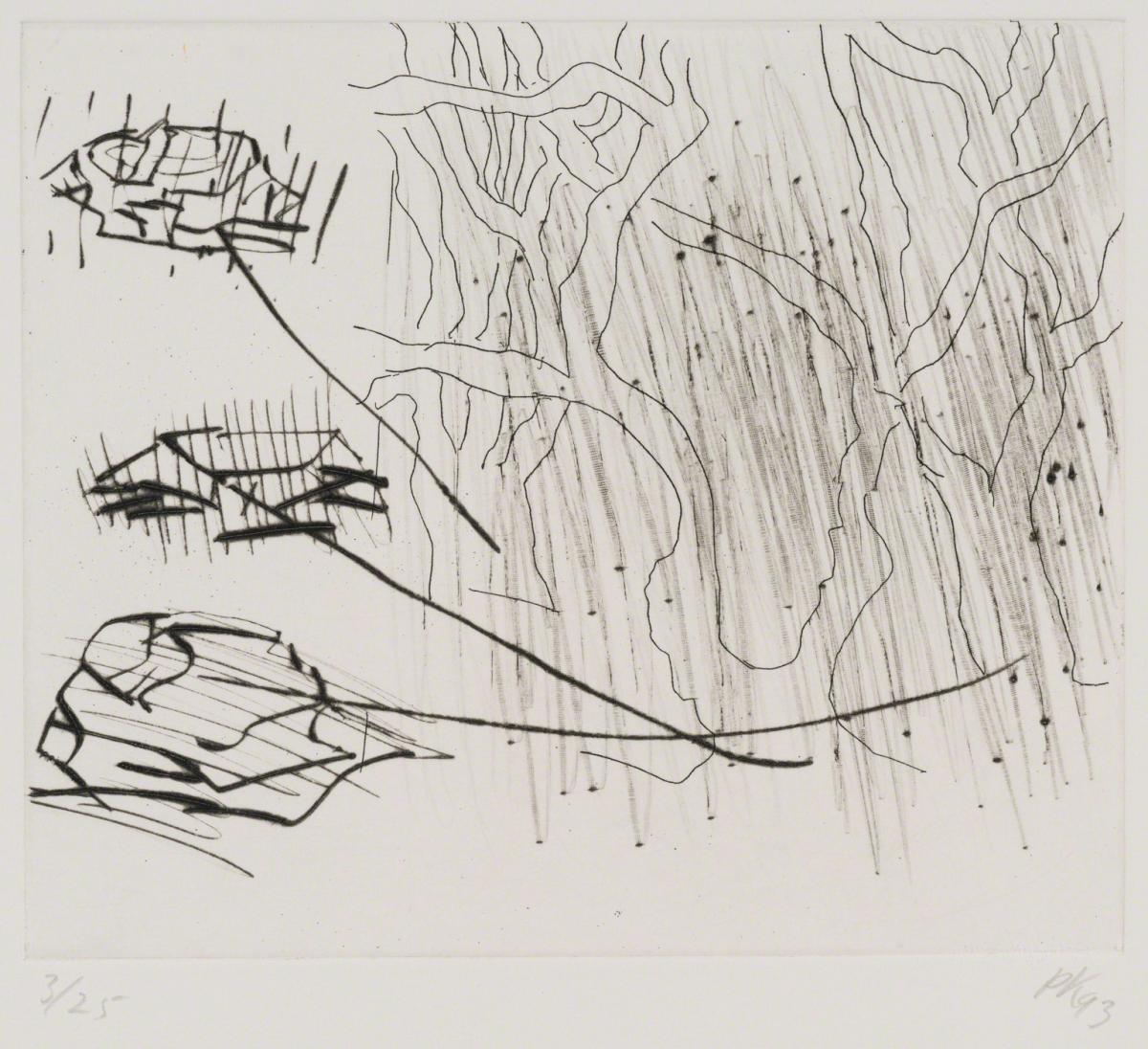 Per Kirkeby, Plate 4 (from the portfolio Inventory), 1993.