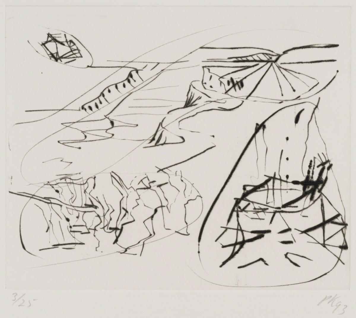 Per Kirkeby, Plate 11 (from the portfolio Inventory), 1993.
