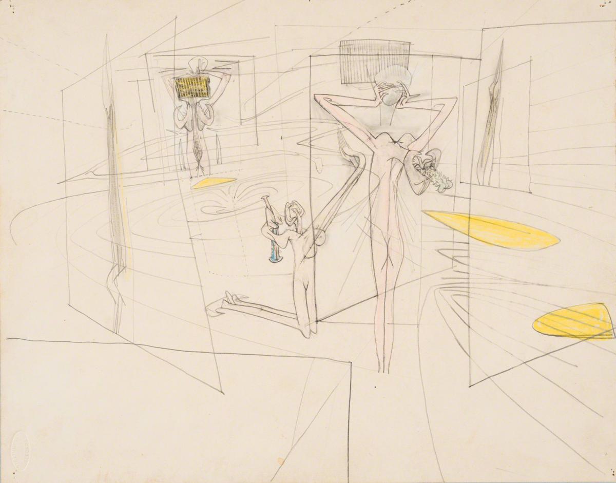 Matta, Surrealist study, not dated.