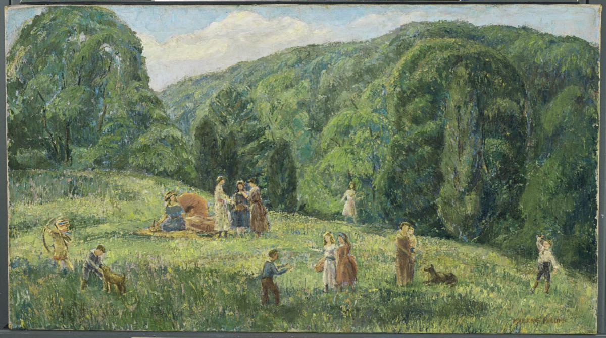 Marjorie Phillips, Strawberry Picnic, before 1925.