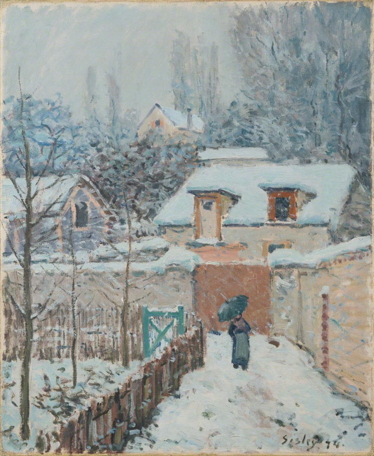 Alfred Sisley, Snow at Louveciennes, 1874.