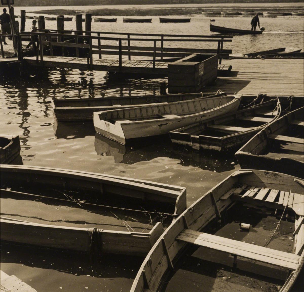 Arthur Leipzig, Brooklyn near Belt Parkway (boats), not dated.