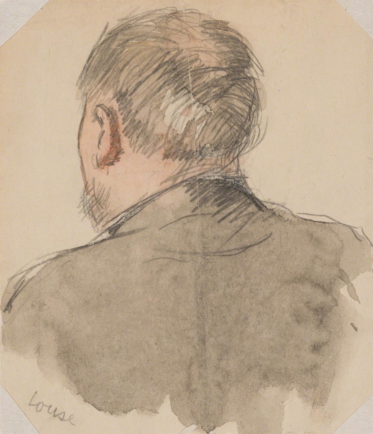 Gifford Beal, Bearded man seen from behind, c. 1910-c. 1920.