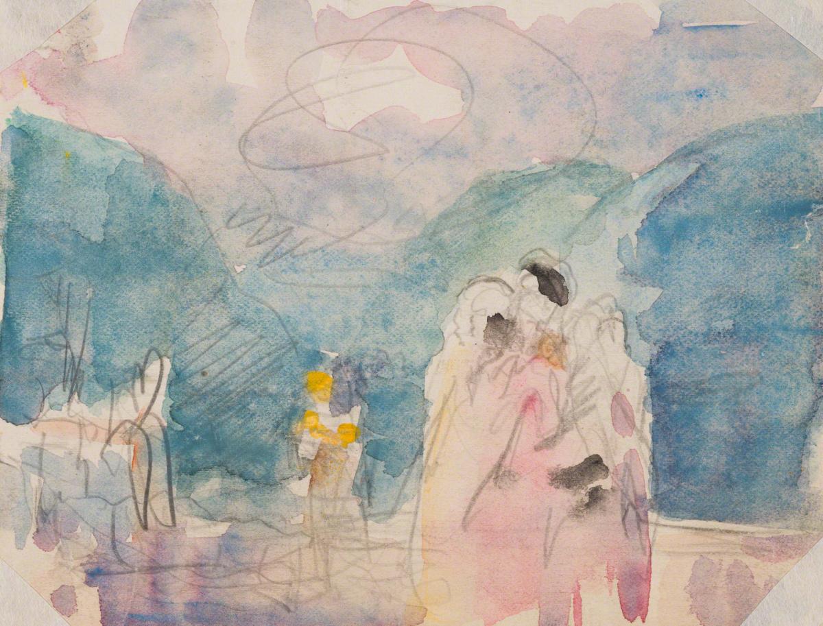 Gifford Beal, Figures on a terrace, c. 1910-c. 1920.