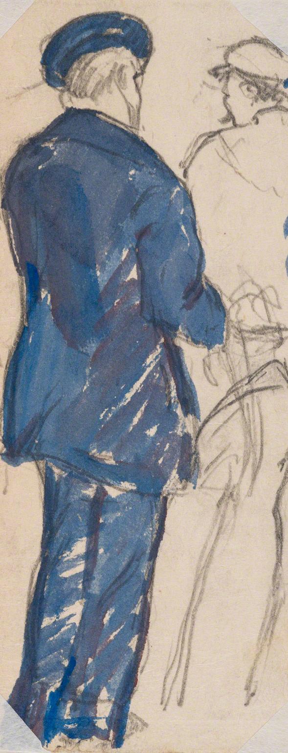 Gifford Beal, Two men (at least one a sailor) seen from behind, c. 1910-c. 1920.