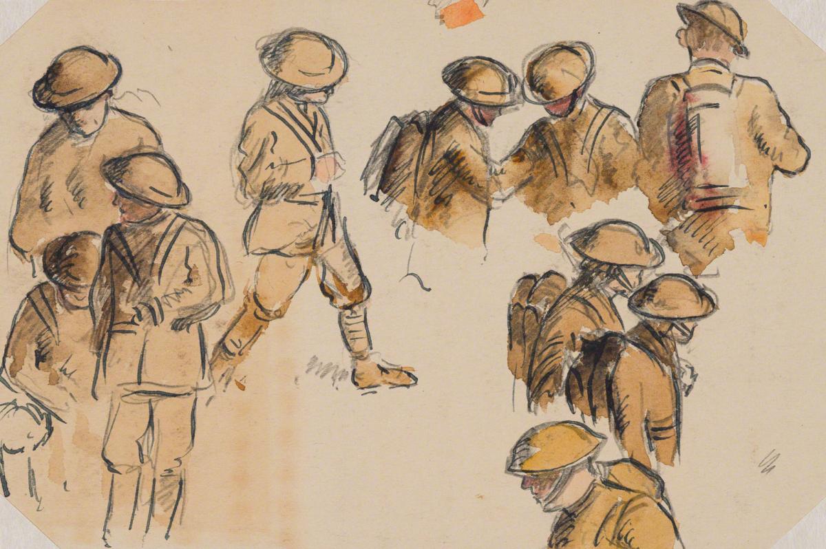 Gifford Beal, Ten soldiers, c. 1910-c. 1920.