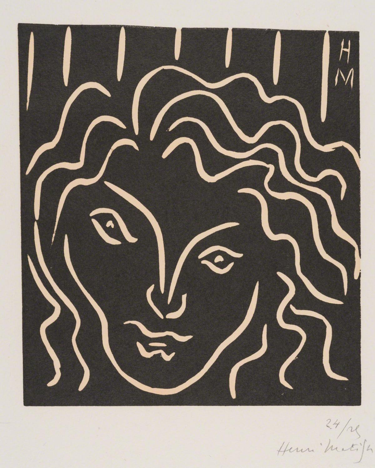 Henri Matisse, Tête de femme en mascaron, 1938.