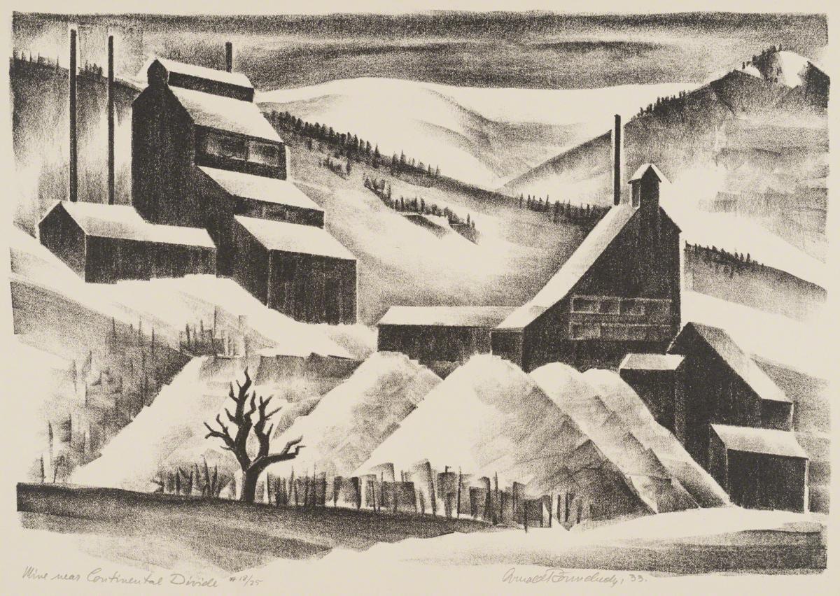 Arnold Ronnebeck, Mine Near Continental Divide, 1933.