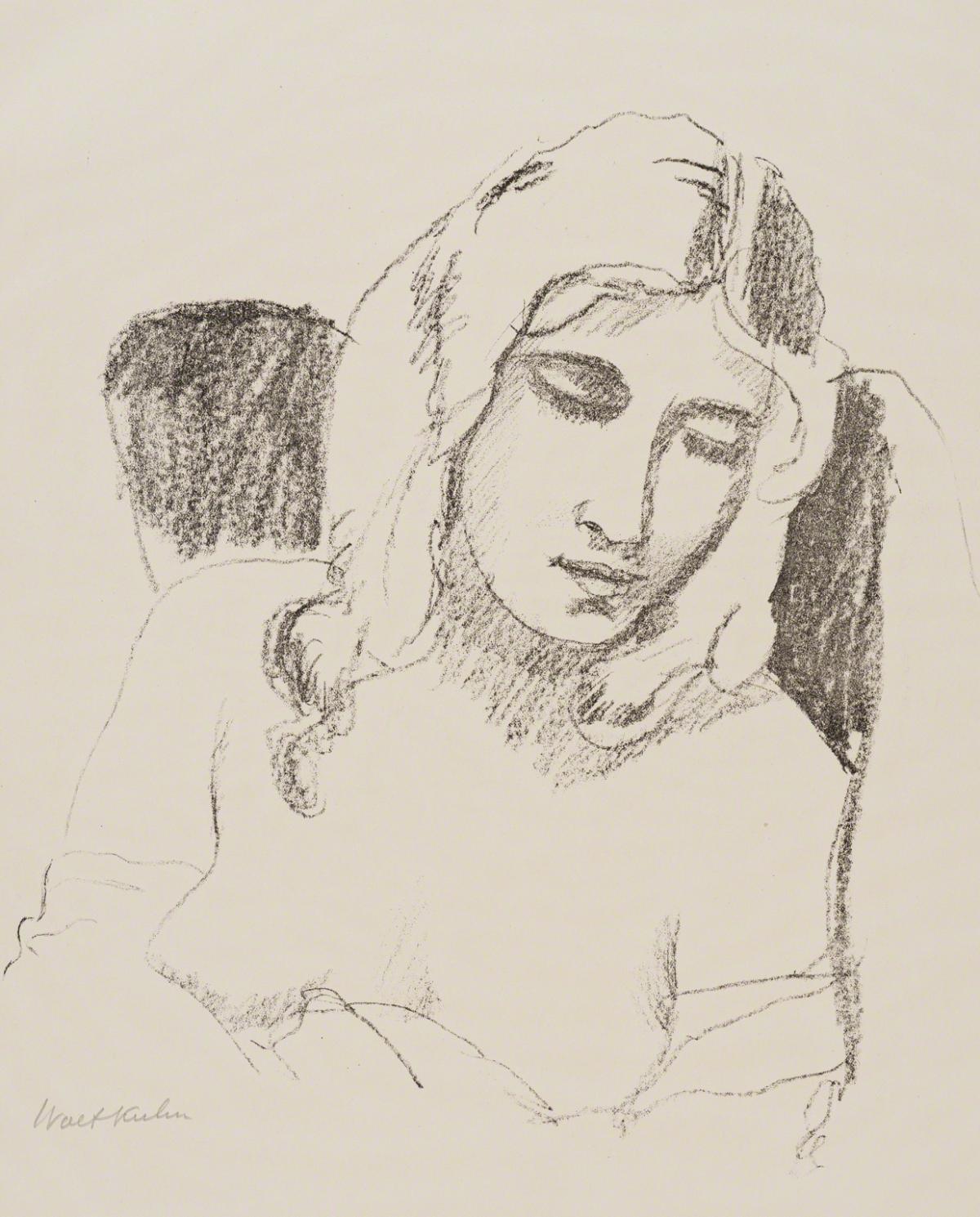 Walt Kuhn, Untitled (Head with Blonde Hair), not dated.