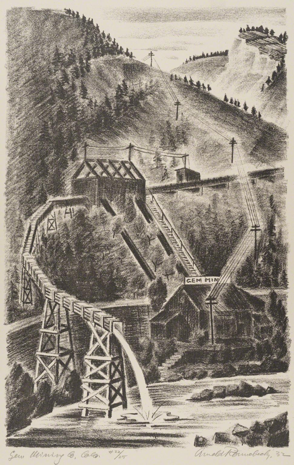 Arnold Ronnebeck, Colorado Gold Mine, 1933.