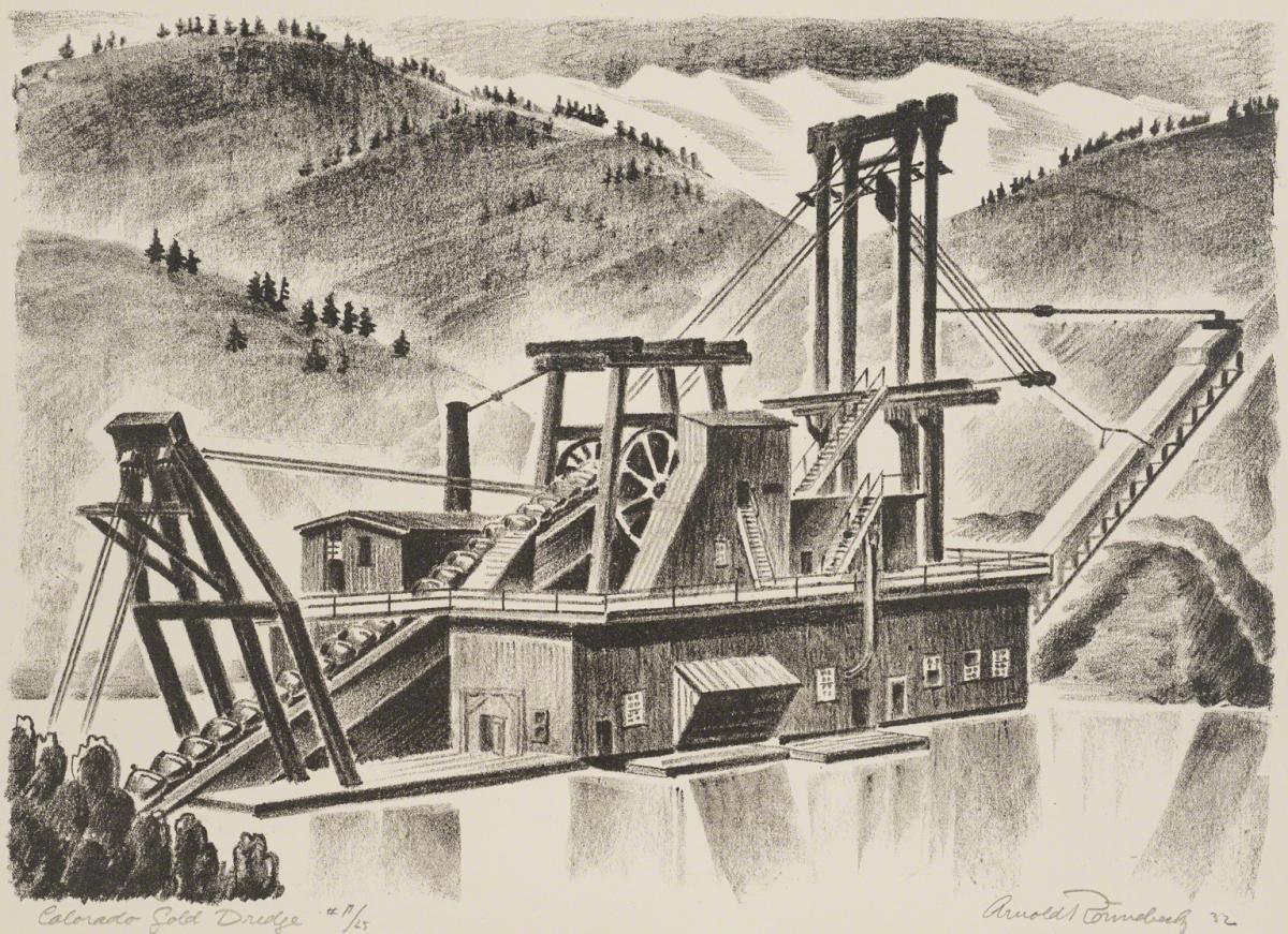Arnold Ronnebeck, Colorado Gold Dredge, 1932. 