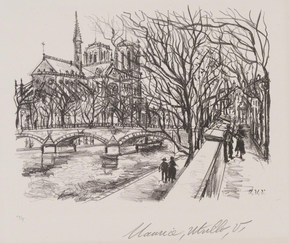 Maurice Utrillo, Notre Dame de Paris, 1925.