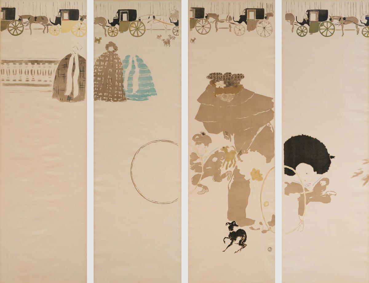 Pierre Bonnard, Nannies' Promenade, Frieze of Carriages, c. 1896.