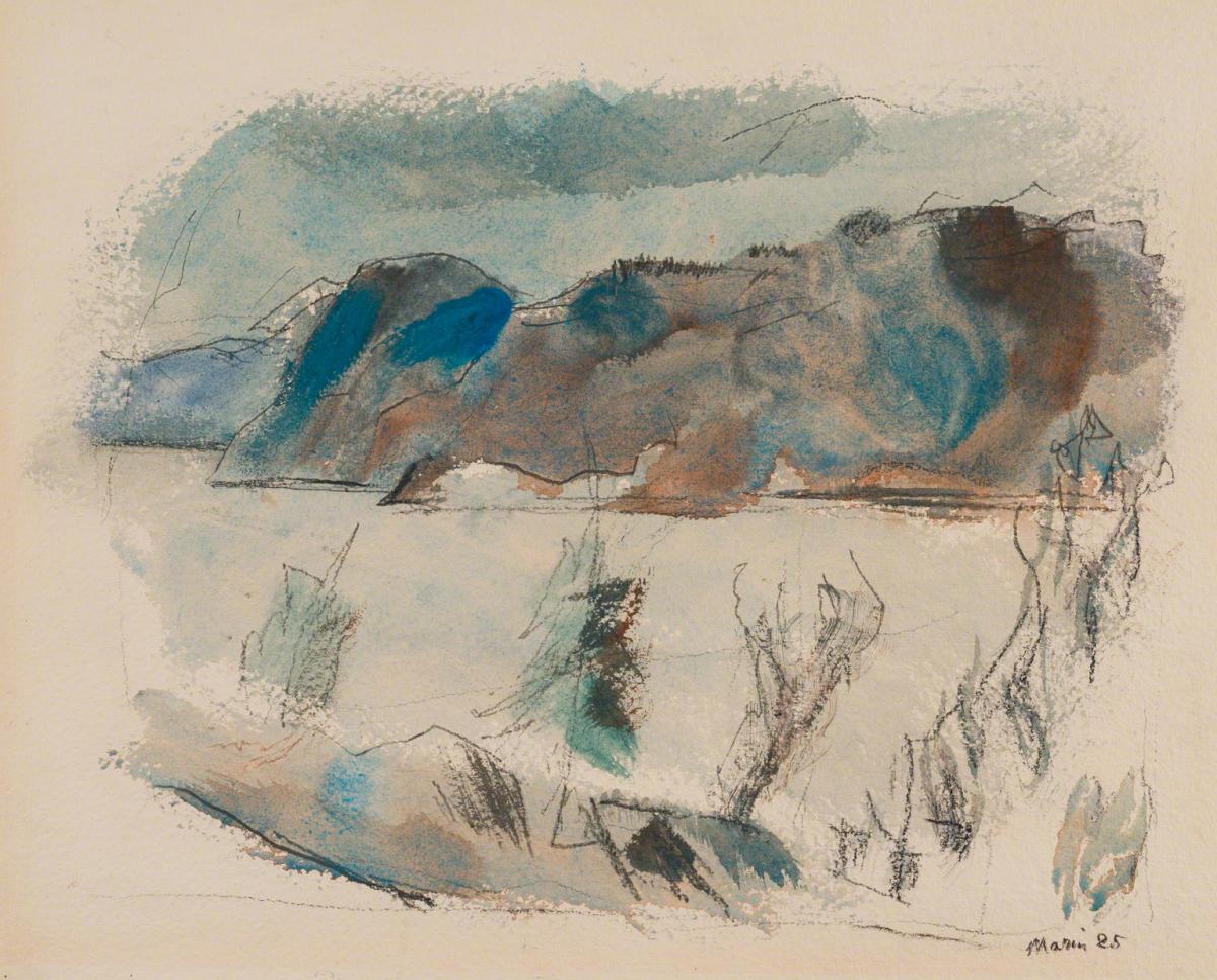 John Marin, Hudson River Near Bear Mountain, 1925.