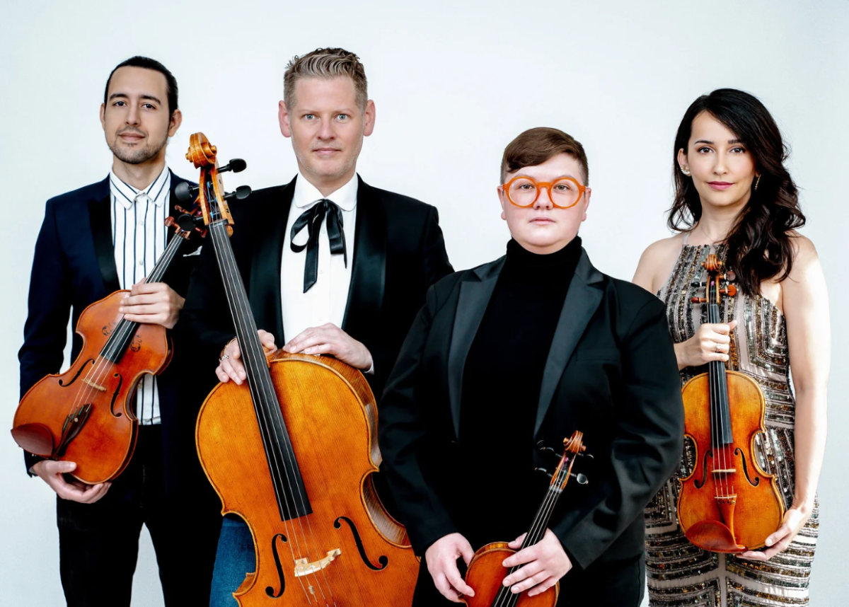 Photo of Catalyst Quartet holding instruments