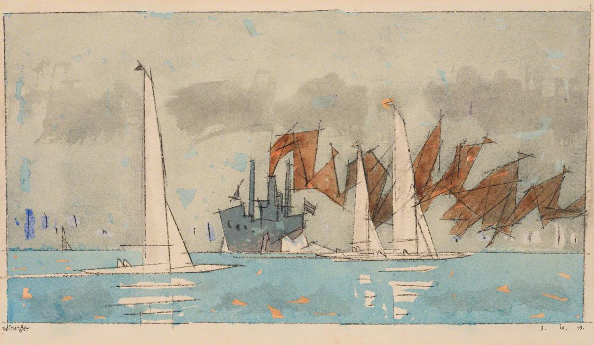 Lyonel Feininger, Schiffe, 1943.