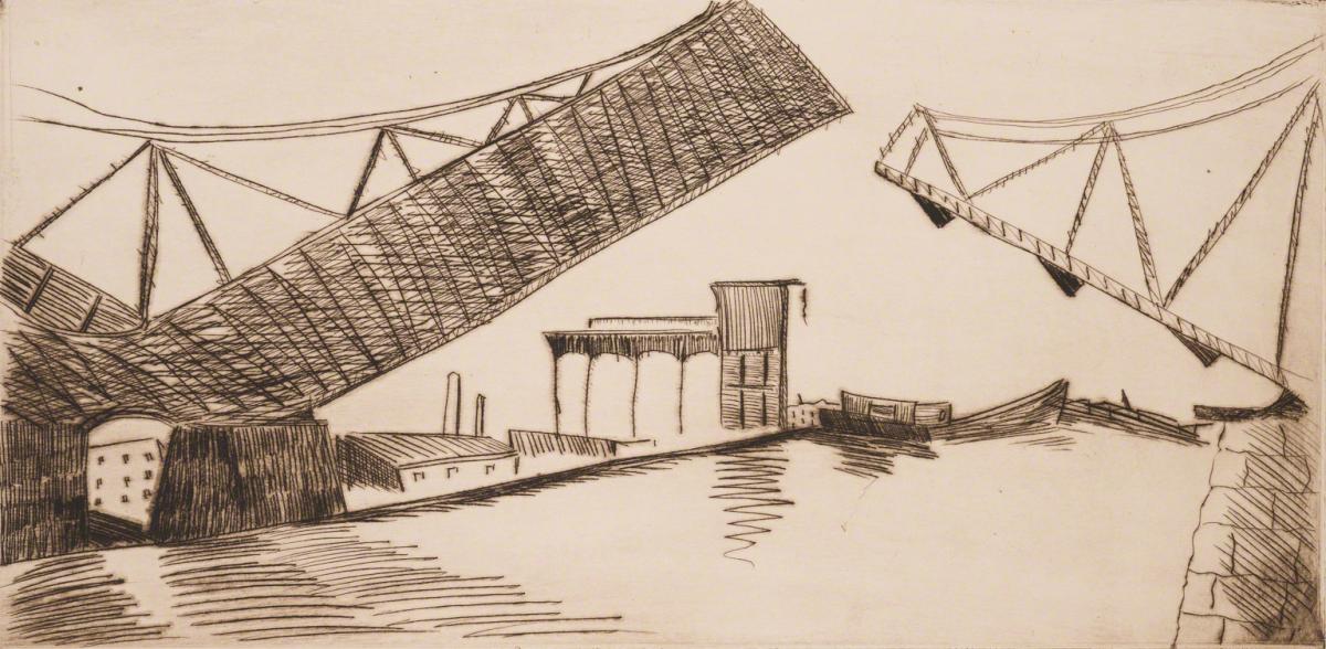 Milton Avery, Drawbridge (The Harlem River Bridge), 1936.
