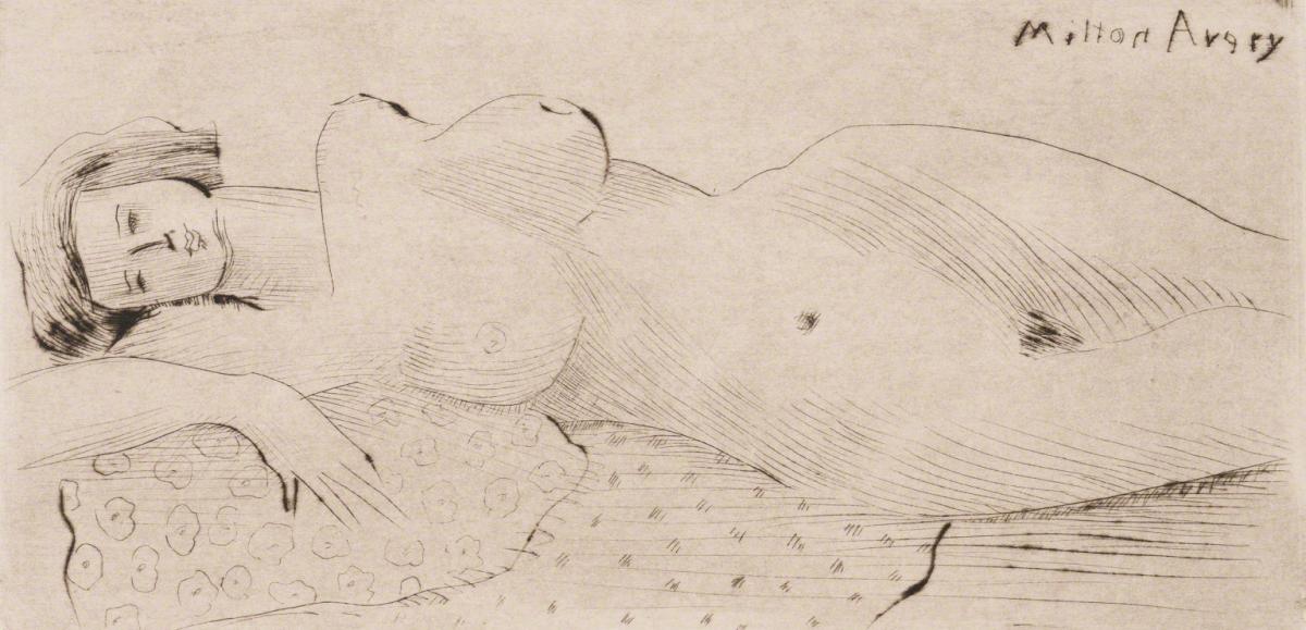 Milton Avery, Reclining Nude, 1941.