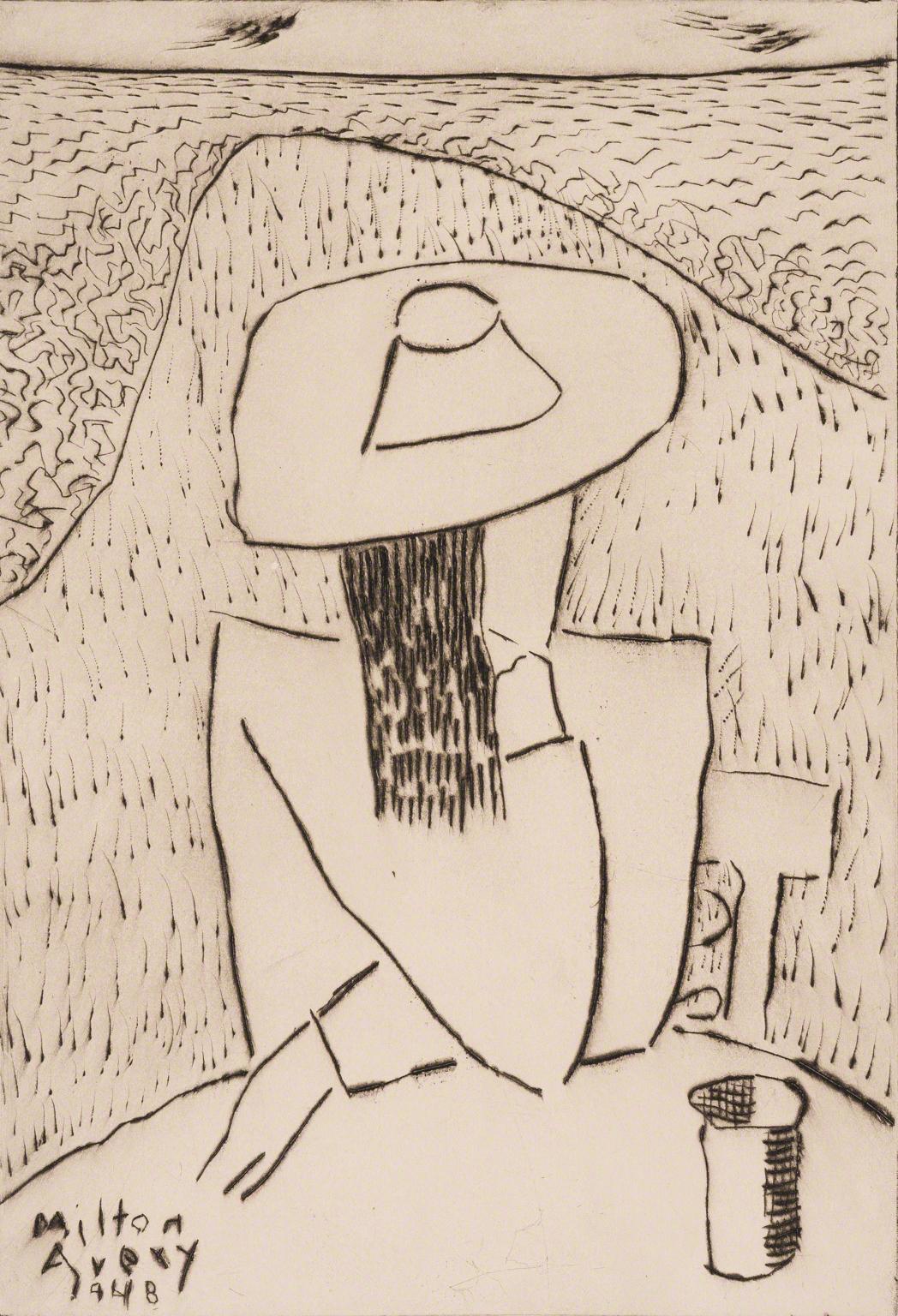 Milton Avery, March at a Table (March on Terrace) A Study of March, 1948.