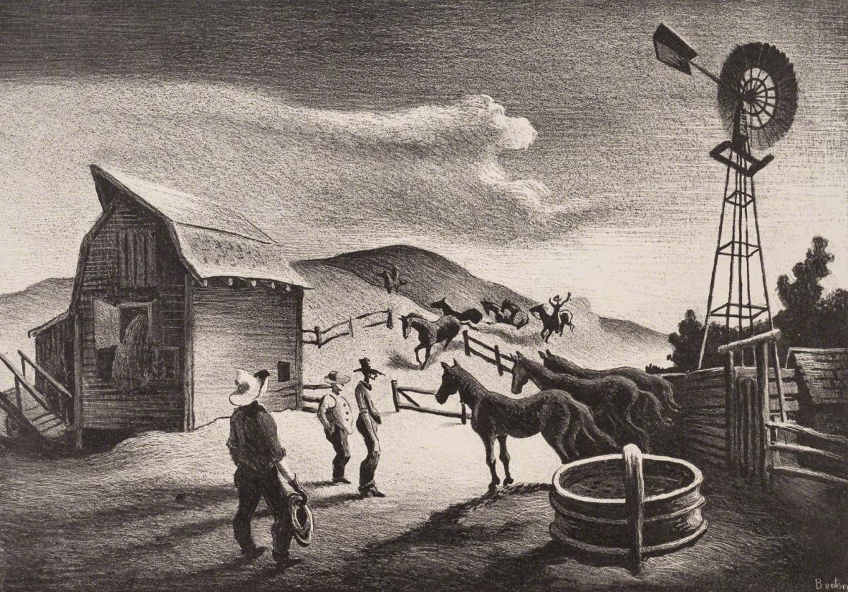 Thomas Hart Benton, The Corral, 1948.