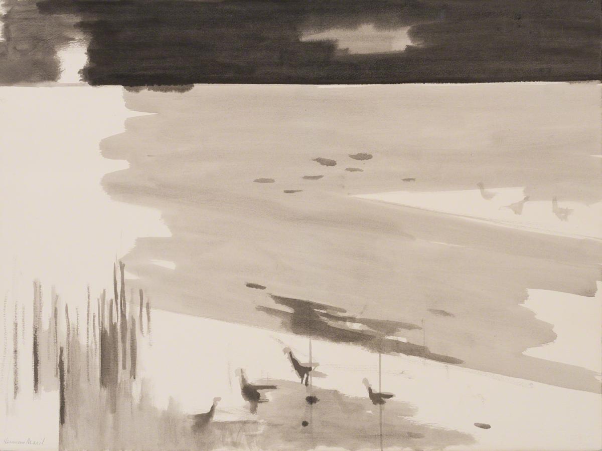 Herman Maril, Untitled (Terns and Tide), c. 1966-70.