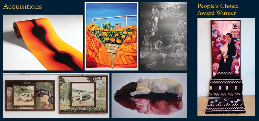 Collection of artworks featured in Tomorrow the Sun Will Rise: The Phillips Collection Juried Exhibition