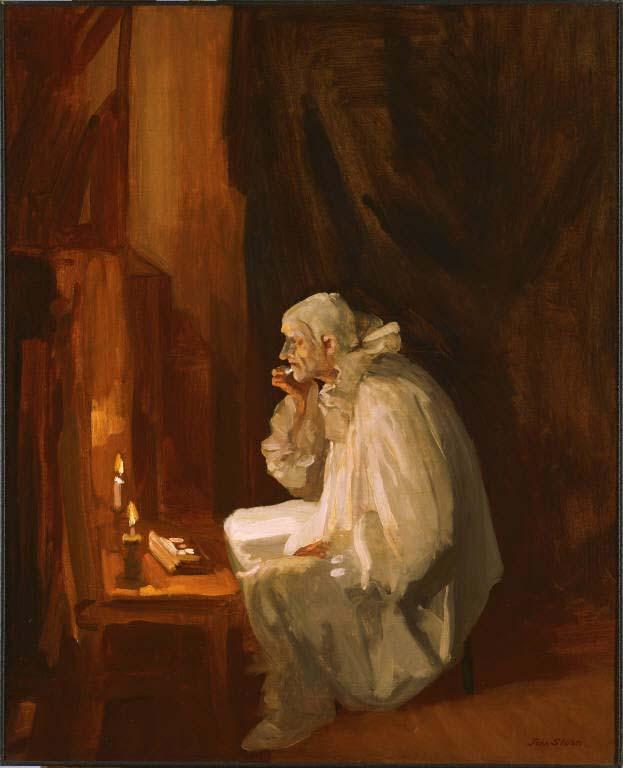 John sloan_clown making up.jpg image for 2019-10-31-gallery-tour-spooky