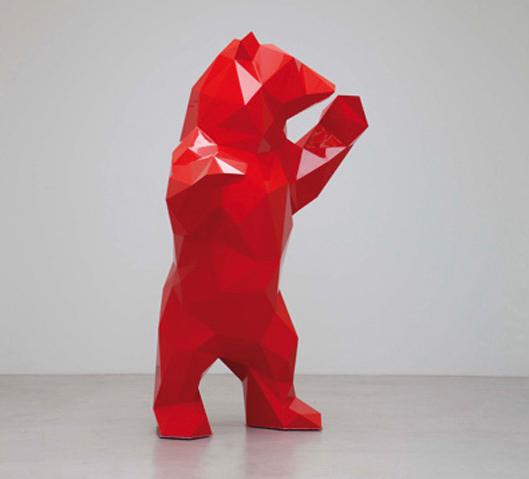 Xavier Veilhan's sculpture of a red bear