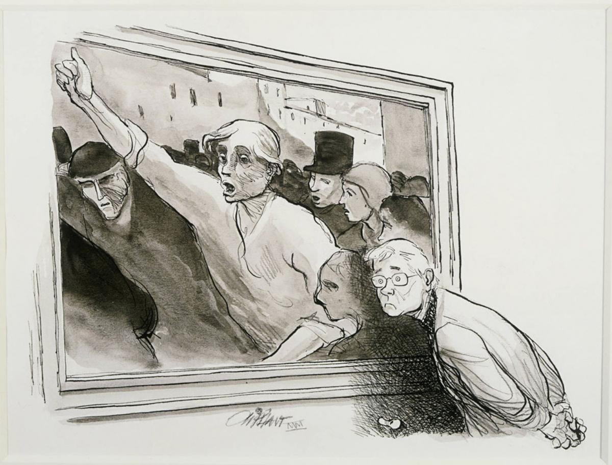 Patrick Oliphant, Homage to Daumier, 2000