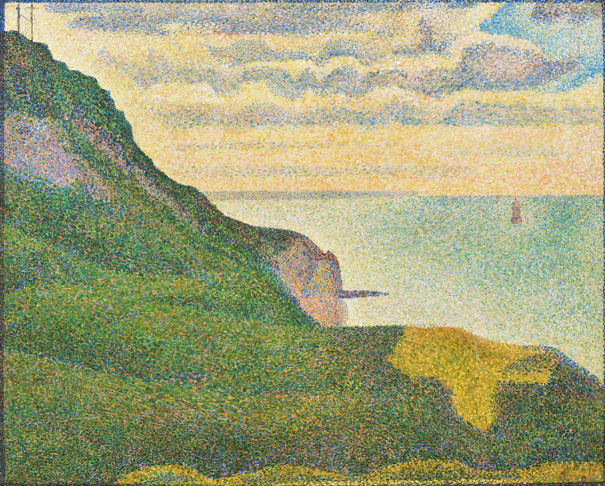 Georges Seurat's "Seascape at Port-en-Bessin, Normandy" (1888)