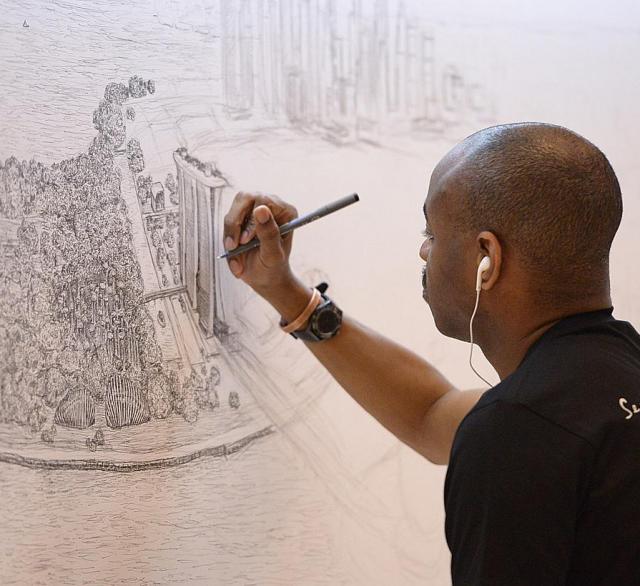 New York Skyline Drawing Autistic