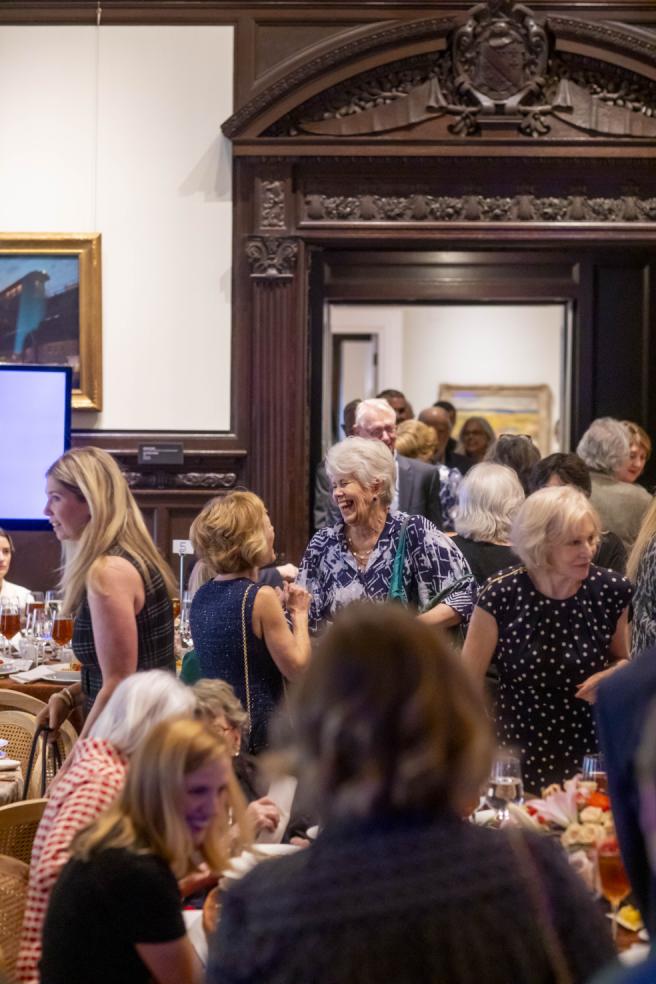 People in the Music Room for a luncheon