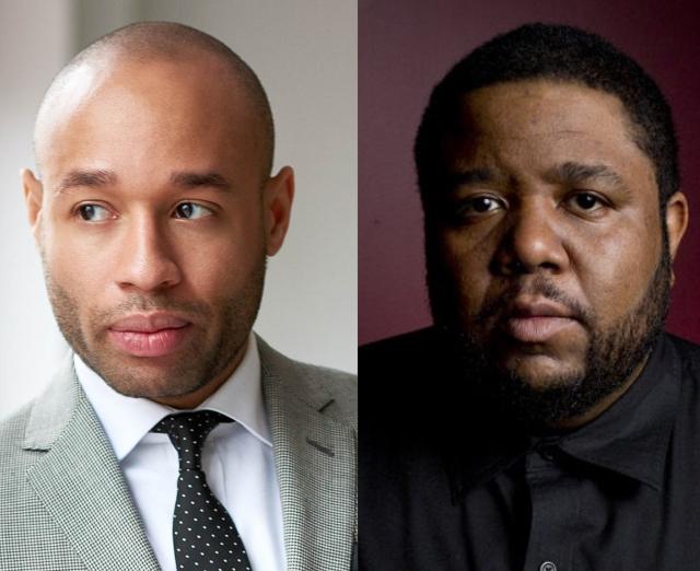 composite picture of pianist and composer Aaron Diehl and performer and composer Tyshawn Sorey