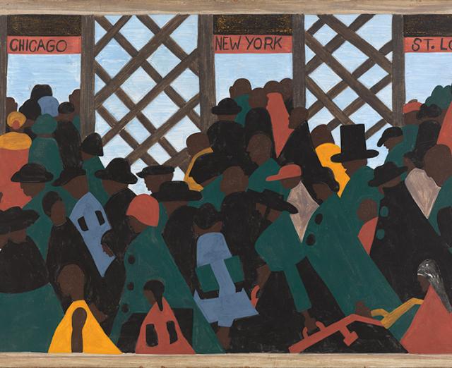 Jacob Lawrence The Migration Series, Panel no. 1: During World War I there was a great migration north by southern African Americans. 1940–41