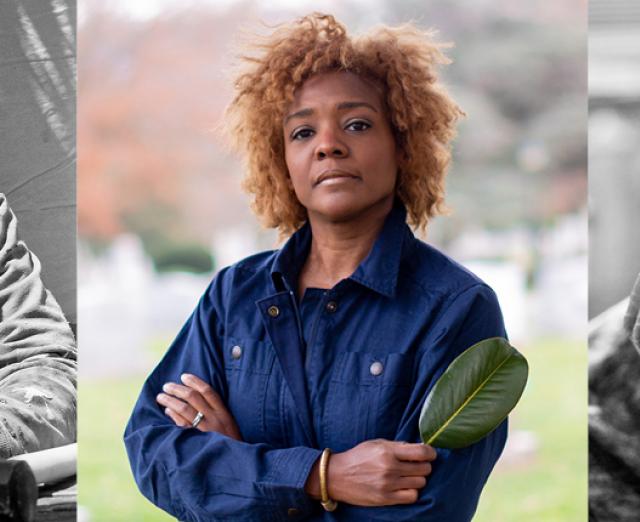 Combined photo of headshots of Wesley Clark, Nekisha Durrett, and Victor Ekpuk