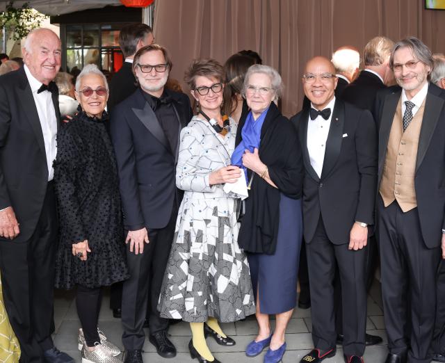 Donald and Mera Rubell, Vradenburg Director & CEO Jonathan P. Binstock, Director Emerita Dorothy Kosinski, Annie Gawlak, Darren Walker, Dr. Klaus Ottmann; Photo credit Tony Powell