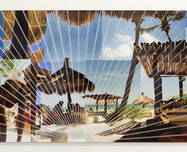 Paul Anthony Smith Tale of Tourism collage of photos of Caribbean beach