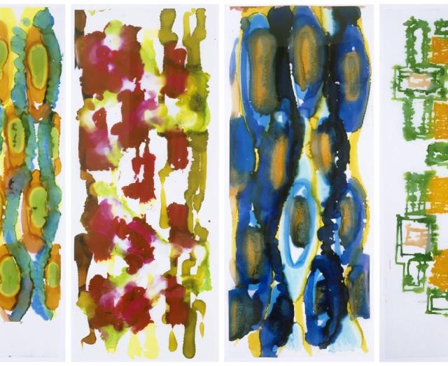 Jorge Pardo four colorful colorful abstract works