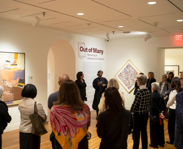 Adrienne Childs and Camille Brown giving a gallery tour