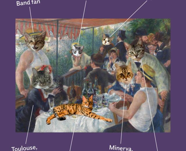 Cats photoshopped into Phillips artwork