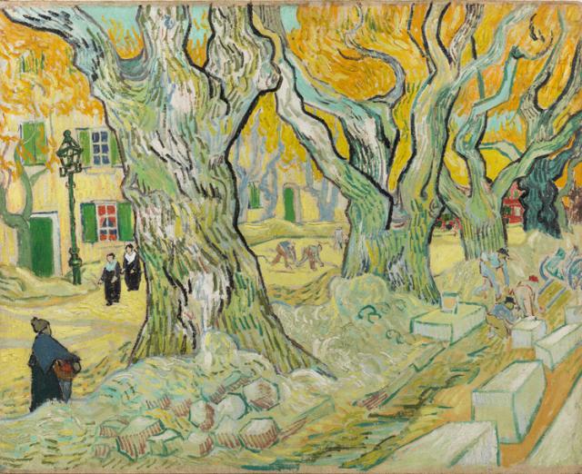 Vincent van Gogh, The Road Menders, 1889. Oil on canvas, 29 x 36 1/2 in. The Phillips Collection, Washington, D.C. Acquired 1949.
