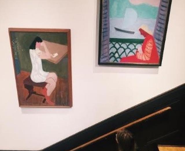 Works by Milton Avery in the Phillips House stairwell.