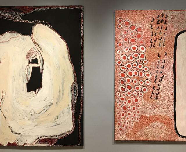 Installation view of Carlene West's work in Marking the Infinite.