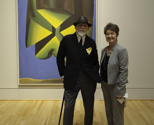 Markus Lüpertz with Phillips director and exhibition curator Dorothy Kosinski.