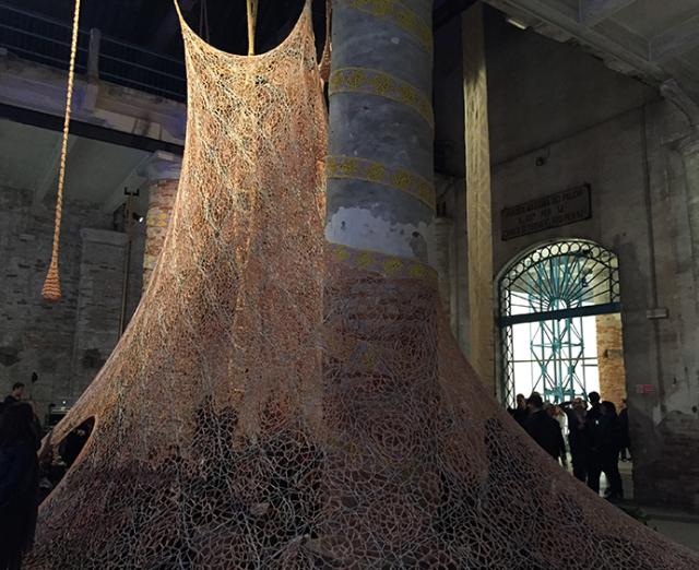 Installation by Ernesto Neto at the Venice Biennale 2017.