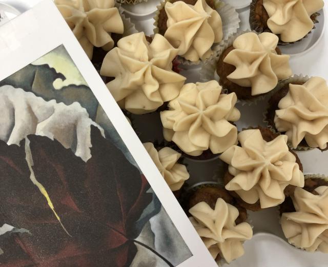 O'Keeffe inspired cupcakes by Emily Rader